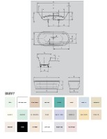 Kaldewei vana Ambiente Vaio duo oval 180x80x43 cm, č. 951G, otvor pro madlo 233110110001